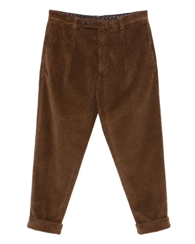 Berwich Chiaia GD pleated corduroy trousers - Braun Braun