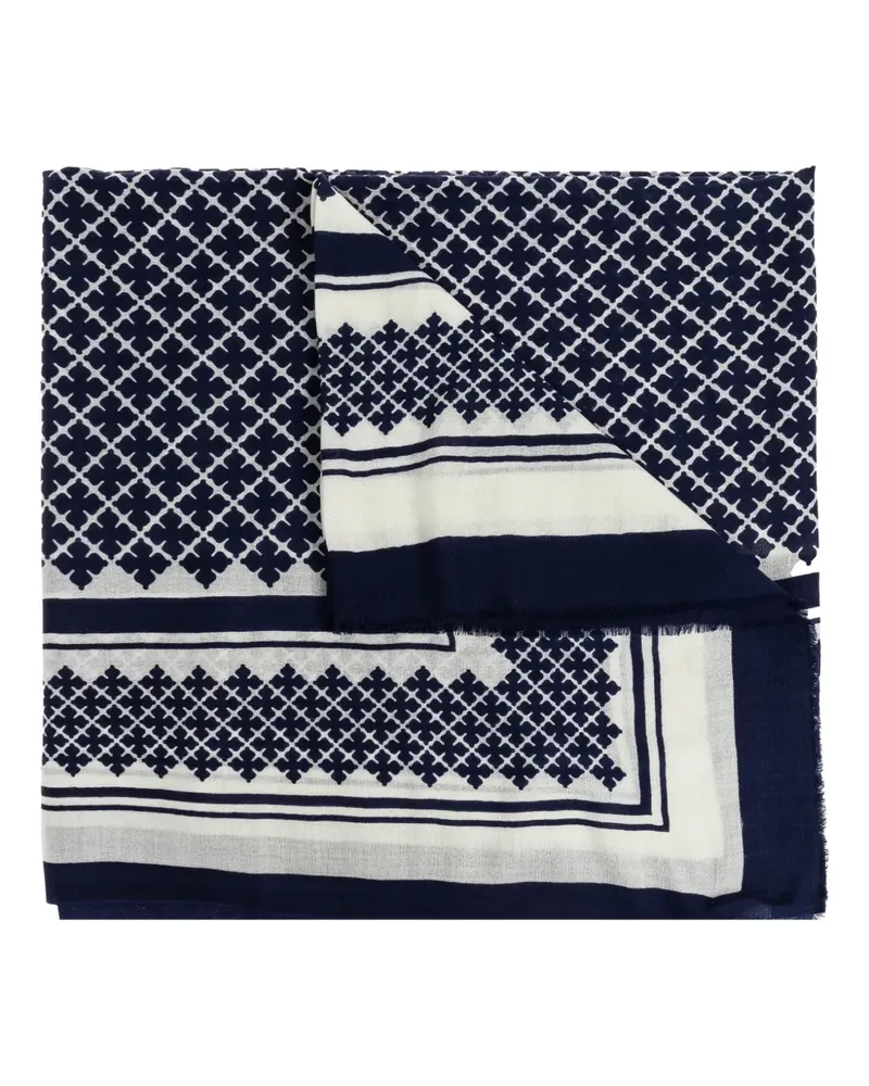 By Malene Birger patterned wool scarf - Blau Blau