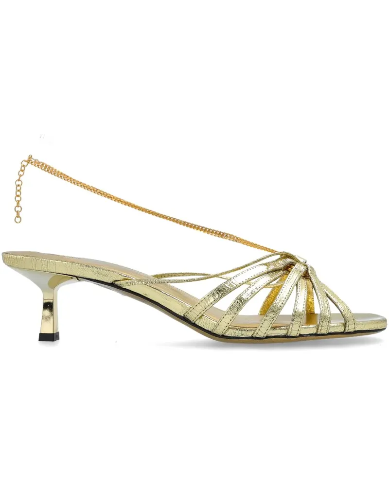 Golden Goose Pumps im Metallic-Look Gold