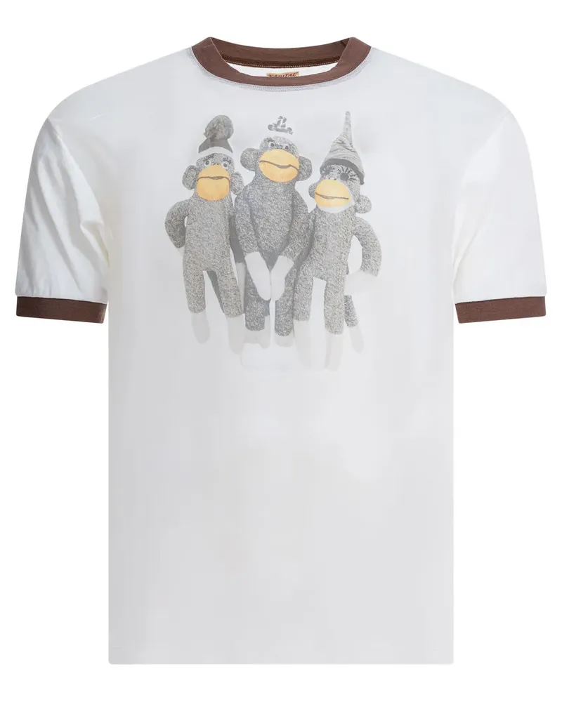 KAPITAL monkey-print T-shirt - Weiß Weiß