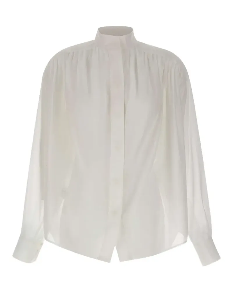 ANDAMANE Rania band-collar shirt - Weiß Weiß