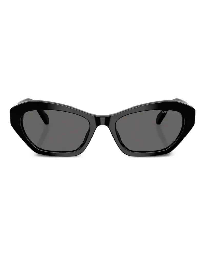 Swarovski Sonnenbrille mit Kristallen - Schwarz Schwarz