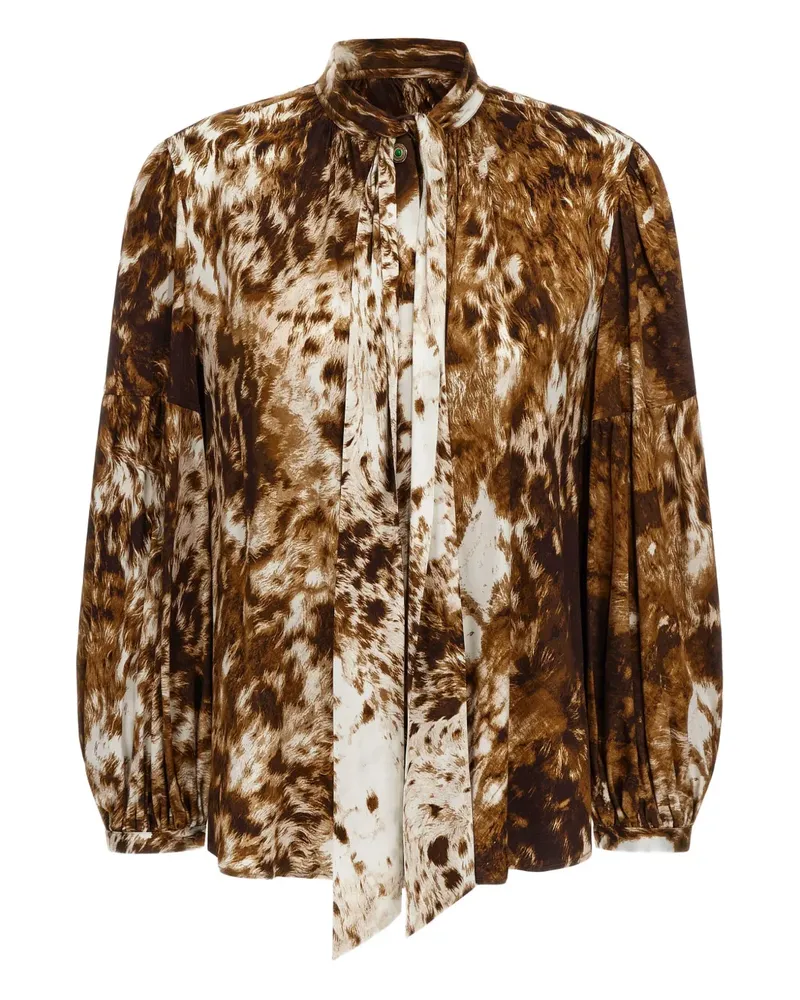 Roberto Cavalli Hemd mit Appaloosa-Print - Braun Braun