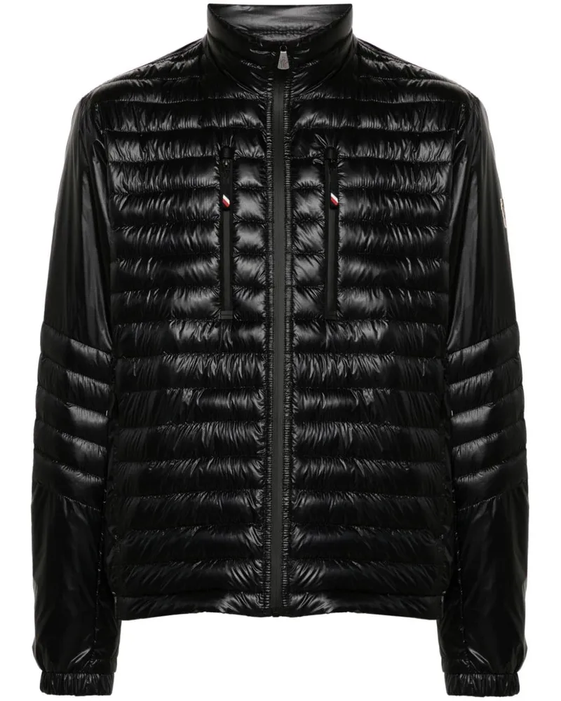 Moncler Gefütterte Jacke mit Glanzoptik - Schwarz Schwarz