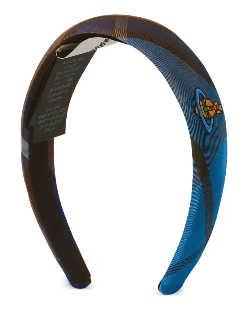 Vivienne Westwood Haarreif mit Orb-Stickerei - Blau Blau