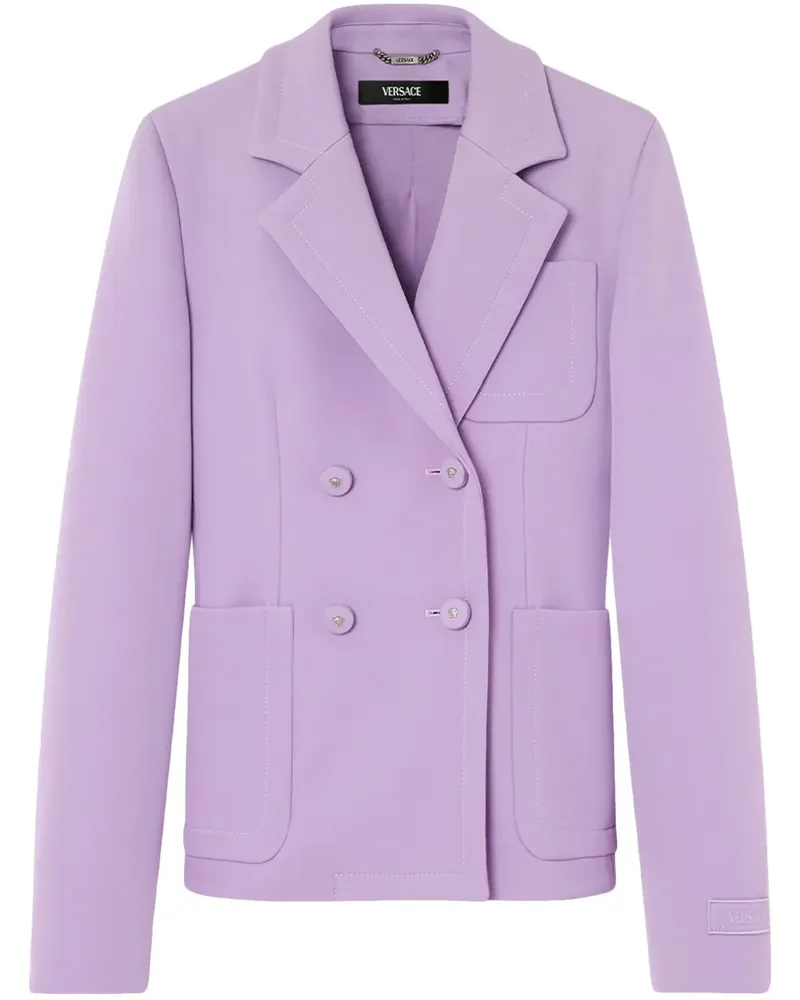 Versace Doppelreihiger Blazer - Violett Violett