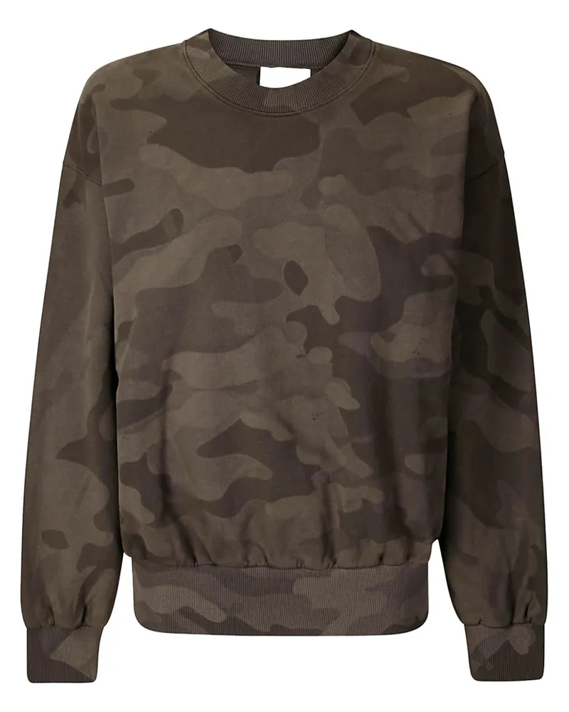Aries Distressed-Sweatshirt mit Camouflage-Print - Braun Braun
