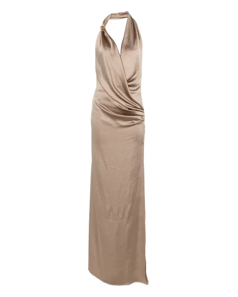 Blumarine Drapiertes Neckholder-Kleid - Nude Nude