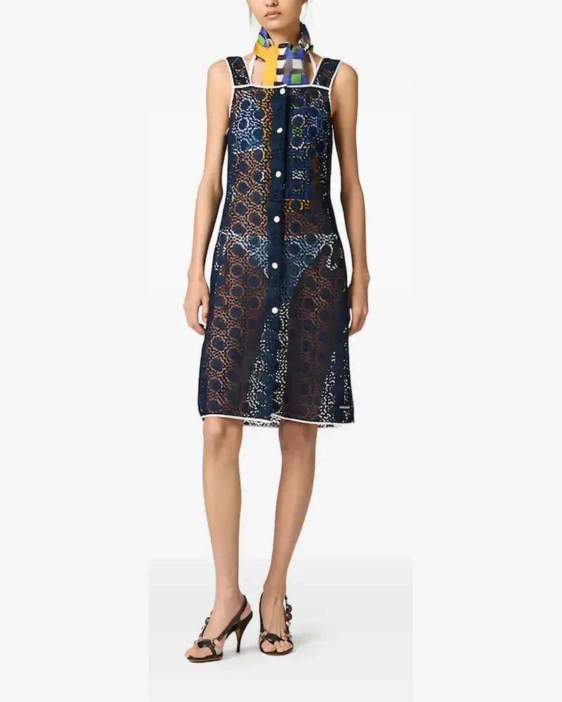 Miu Miu Minikleid aus Makramee - Schwarz Schwarz