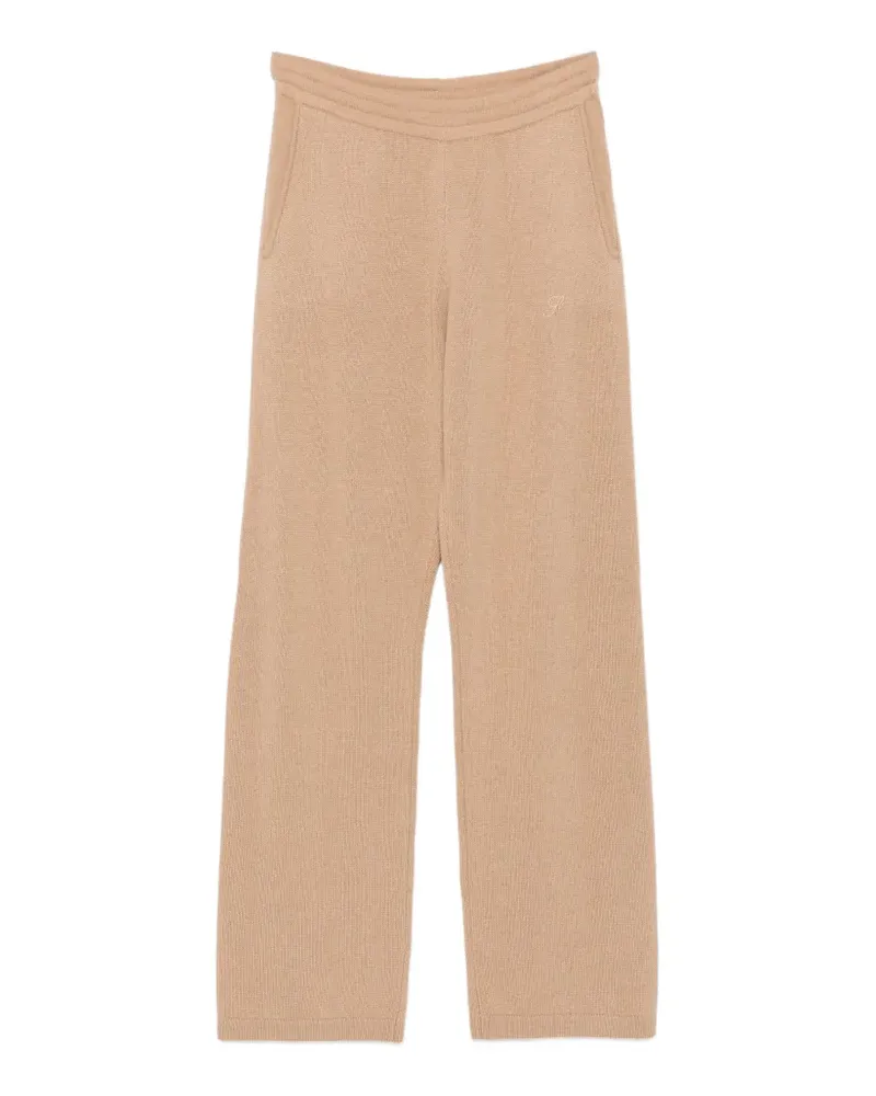 SPORTY & RICH Ivana logo-embroidered track pants - Nude Nude
