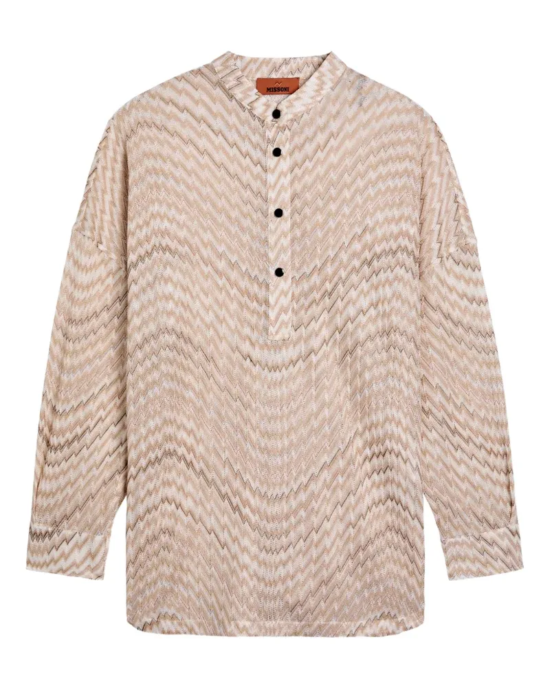 Missoni zig-zag buttoned blouse - Nude Nude