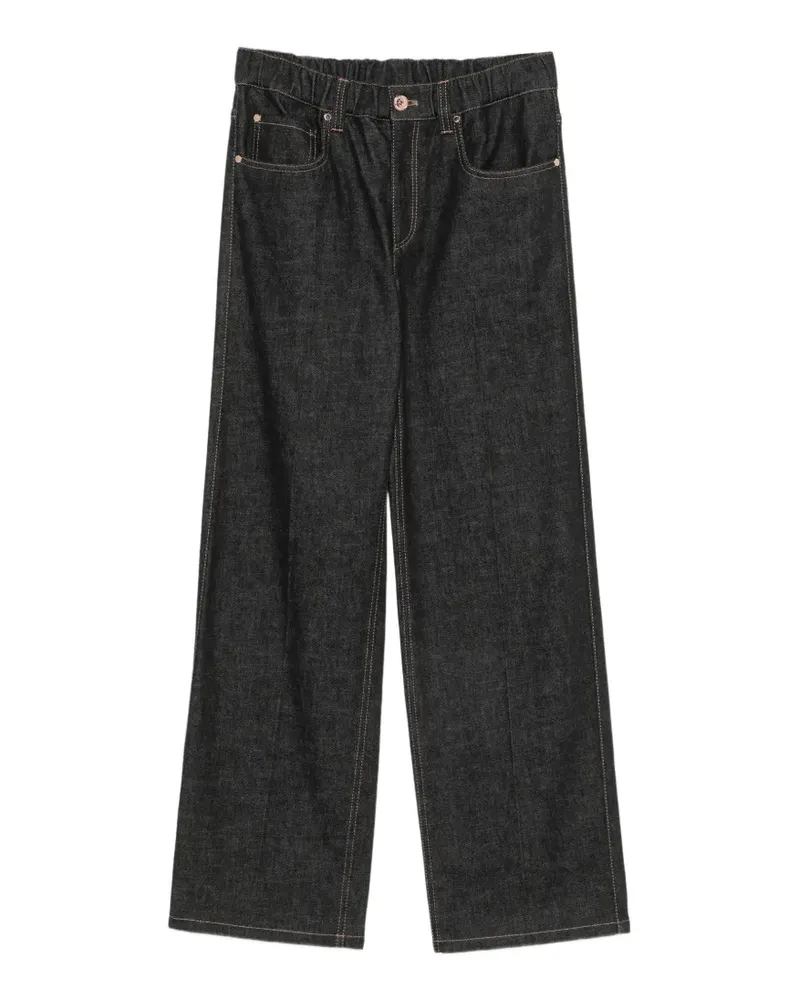 Brunello Cucinelli Jeans mit Kontrastnähten - Schwarz Schwarz