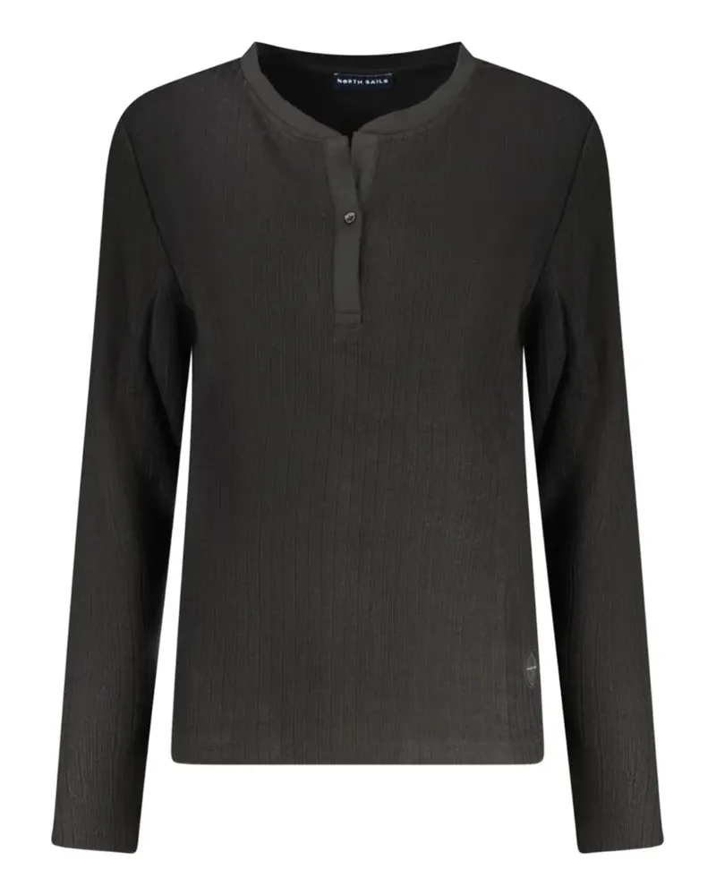 North Sails Henley ribbed sweater - Schwarz Schwarz