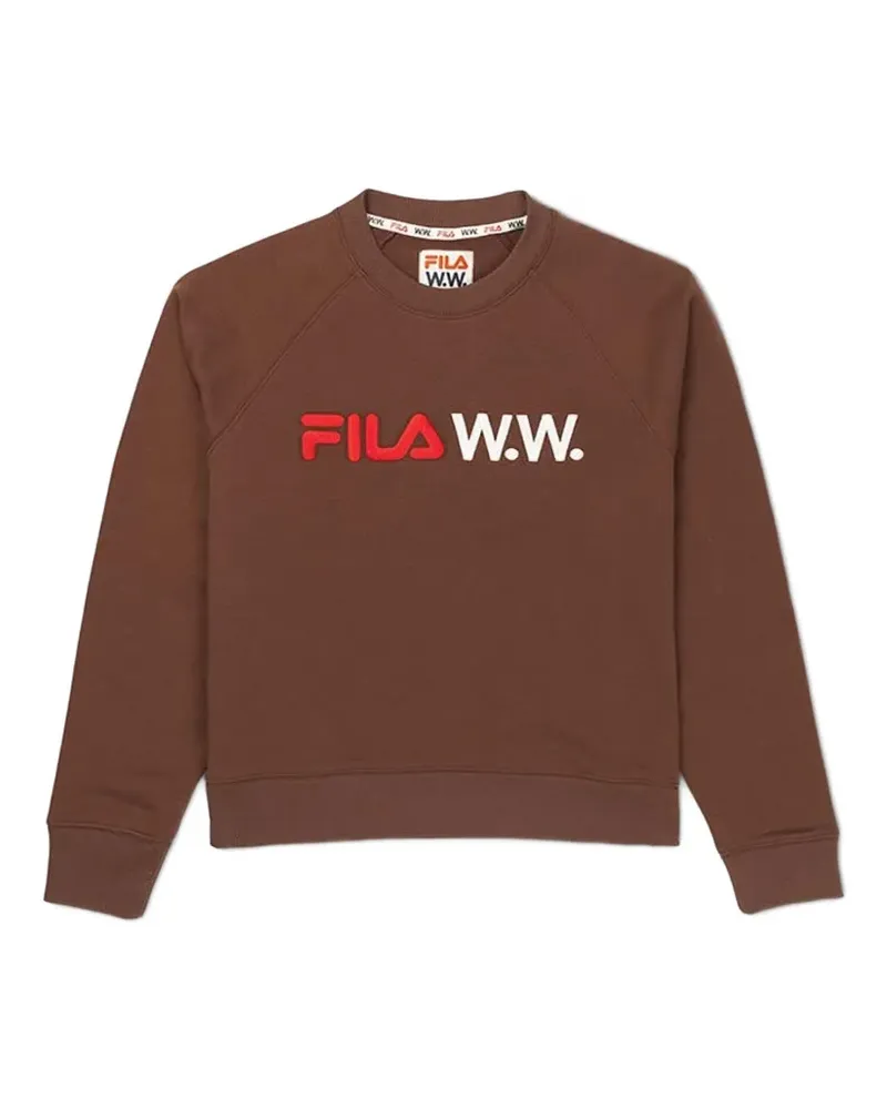 Fila Sweatshirt mit rundem Ausschnitt - Braun Braun