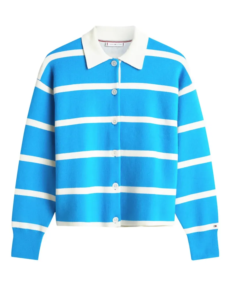 Tommy Hilfiger striped collared cardigan - Blau Blau