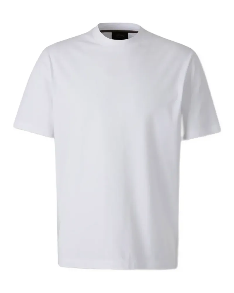 Brioni T-Shirt mit Logo-Stickerei - Weiß Weiß