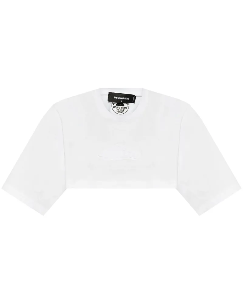 Dsquared2 T-Shirt mit Logo-Prägung - Weiß Weiß