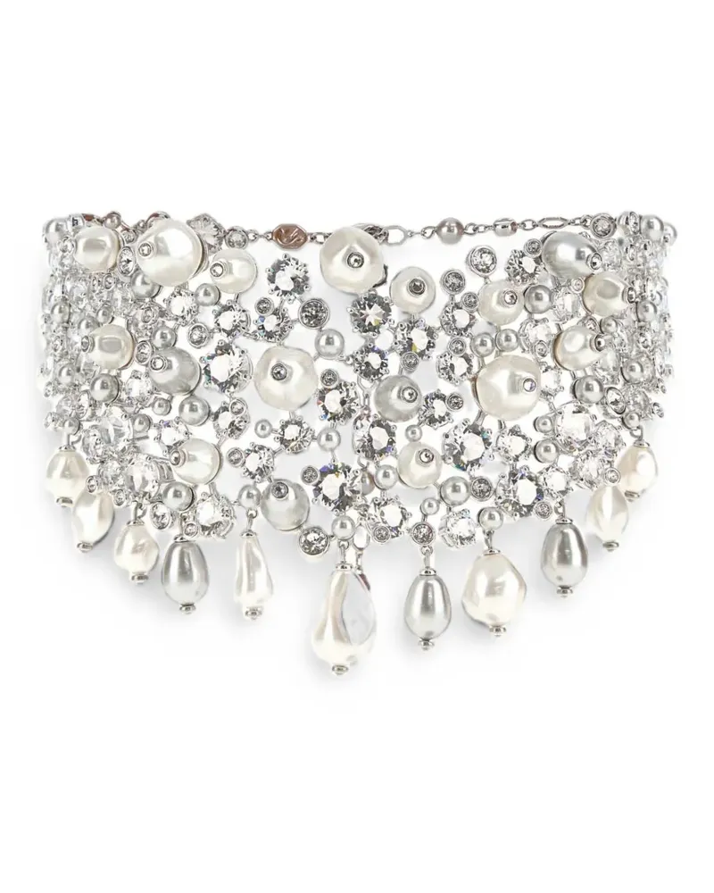 Swarovski Constella pearl-embellished necklace - Silber Silber