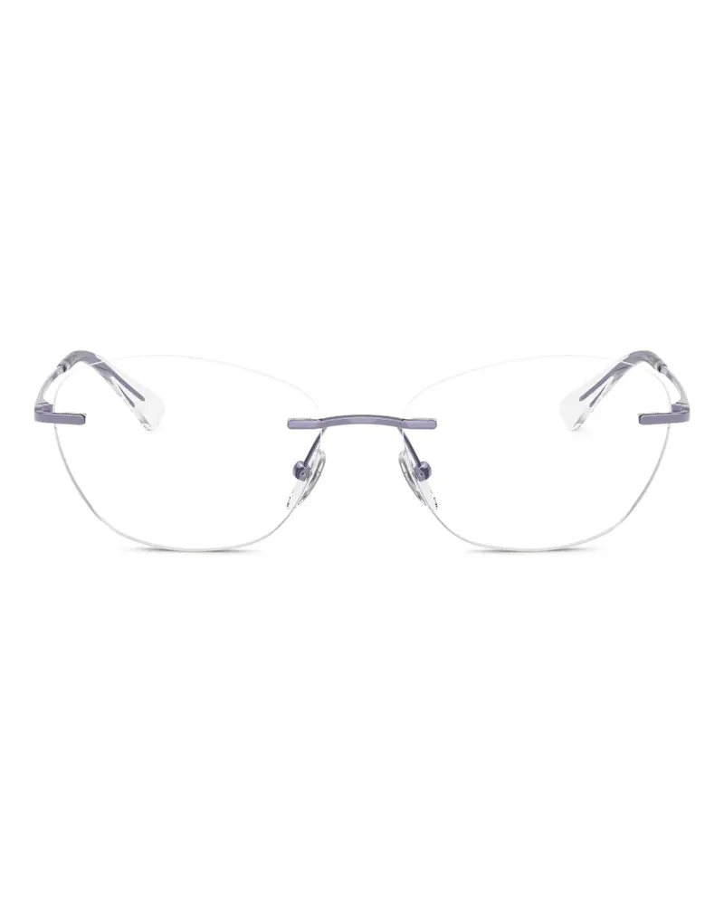 Emporio Armani Brille mit Cat-Eye-Gestell - Silber Silber