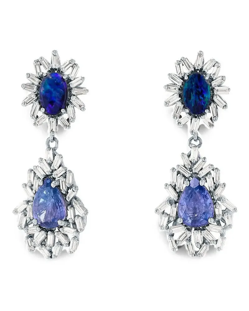 Suzanne Kalan Hängeohrringe mit Saphir - Silber Silber