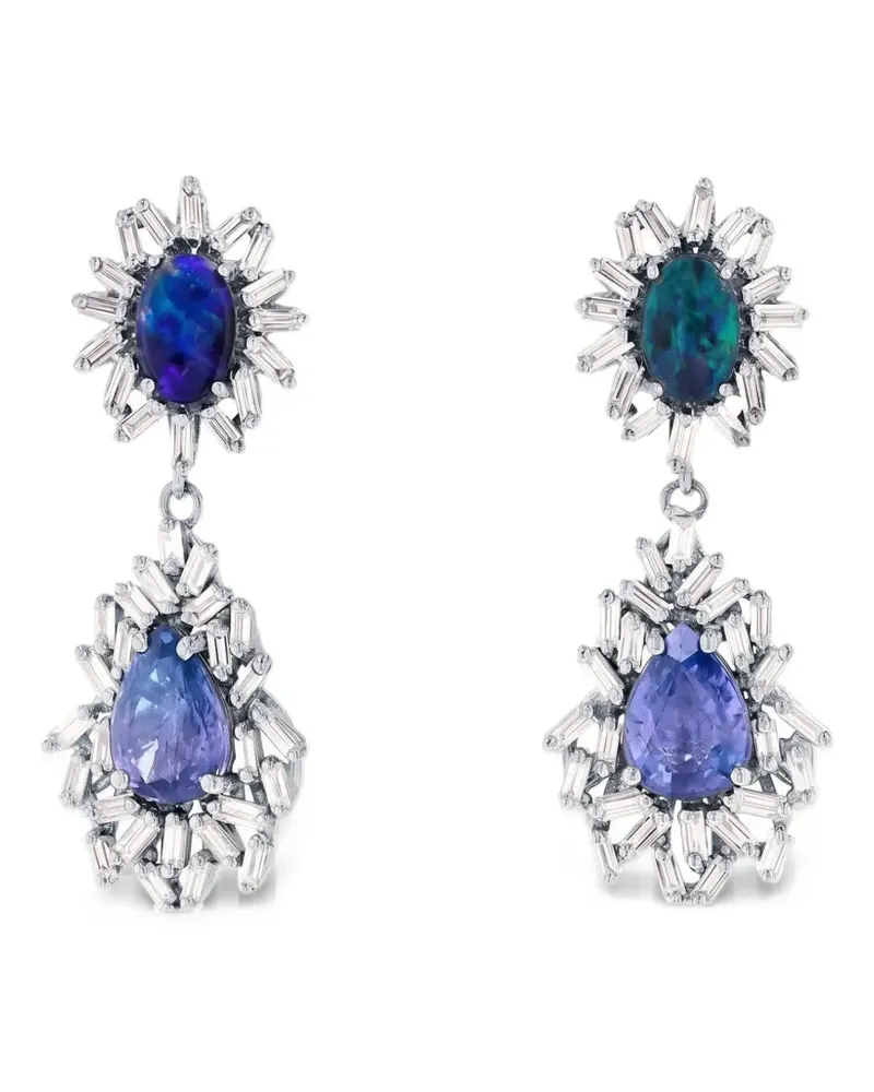 Suzanne Kalan Hängeohrringe mit Saphir - Silber Silber