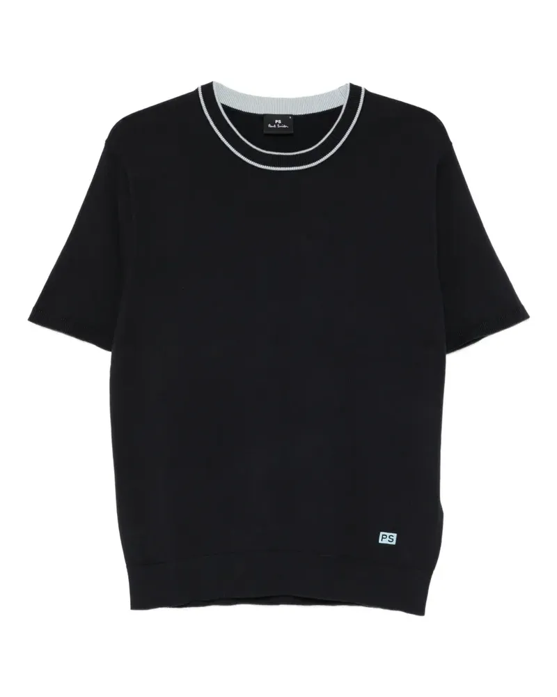 Paul Smith logo-embroidered T-shirt - Blau Blau