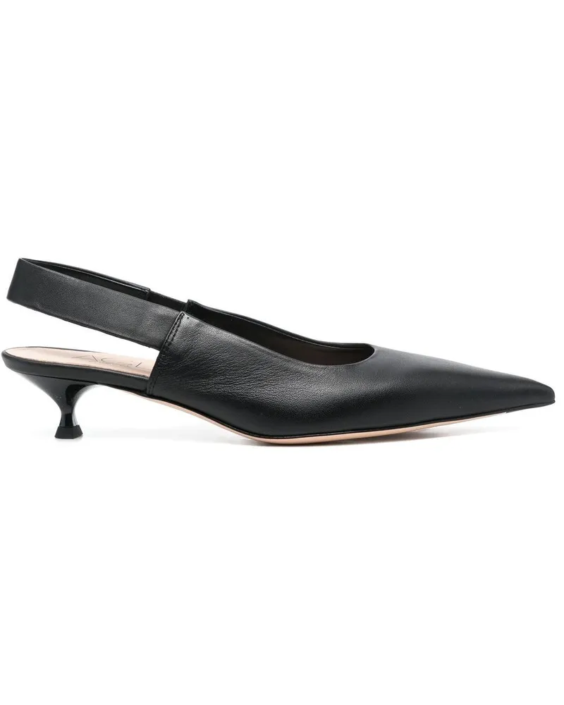 Attilio Giusti Leombruni Slingback-Pumps 50mm - Schwarz Schwarz