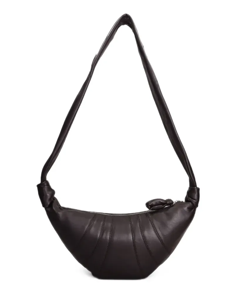 Christophe Lemaire small Croissant bag in leather - Braun Braun