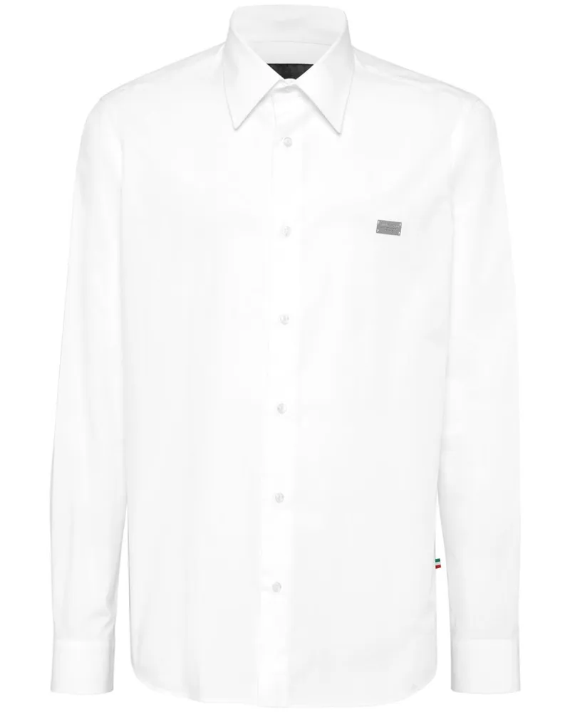 Philipp Plein Skull & Bones Hemd - Weiß Weiß