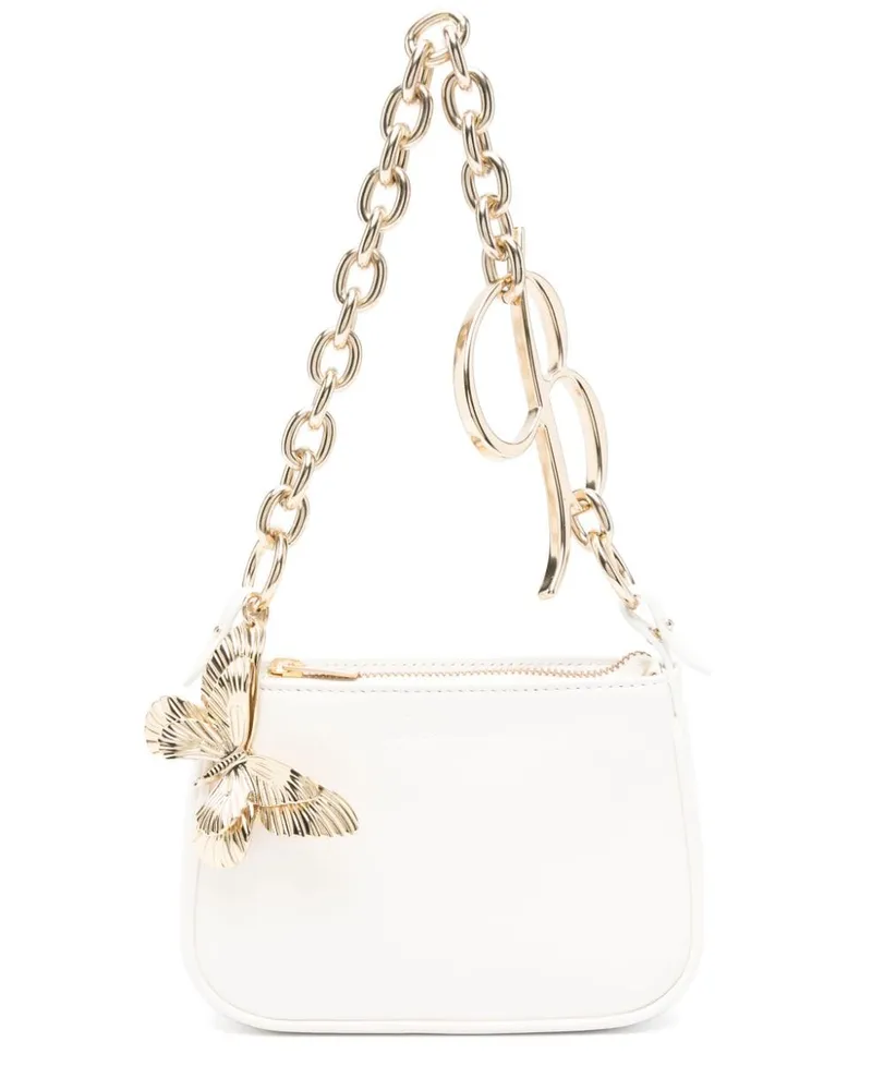 Blumarine Mini-Tasche mit Logo-Schild Weiß