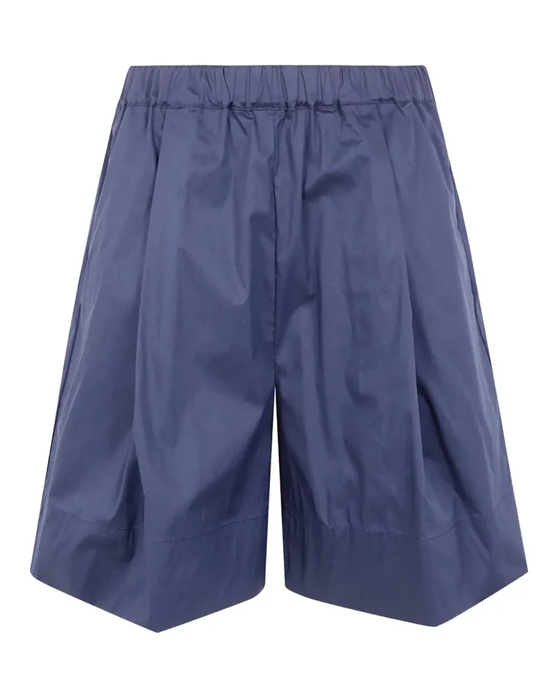 Liviana Conti pleated elasticated-waist shorts - Blau Blau