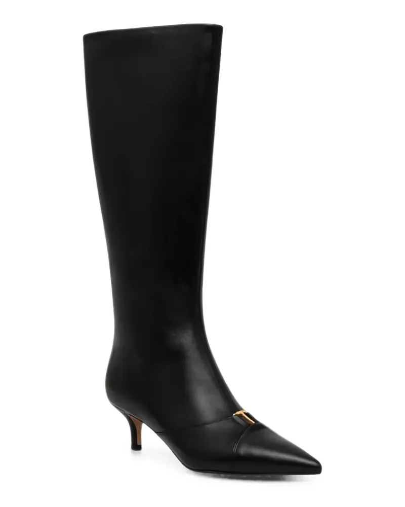 Twin-Set pointed-toe kitten-heel boots - Schwarz Schwarz