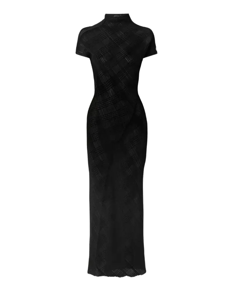 Jean Paul Gaultier short-sleeves midi dress - Schwarz Schwarz