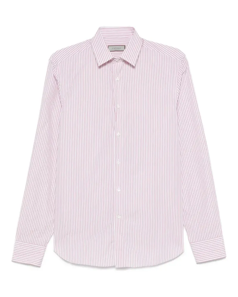 Canali Gestreiftes Hemd - Rot Rot