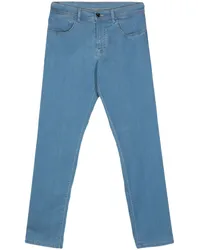 Canali Halbhohe Slim-Fit-Jeans Blau