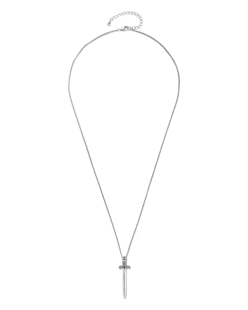 MATEO sword-pendant necklace - Silber Silber