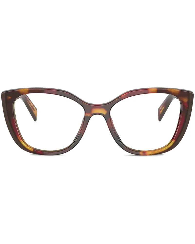 Prada Brille mit Oversized-Gestell - Braun Braun