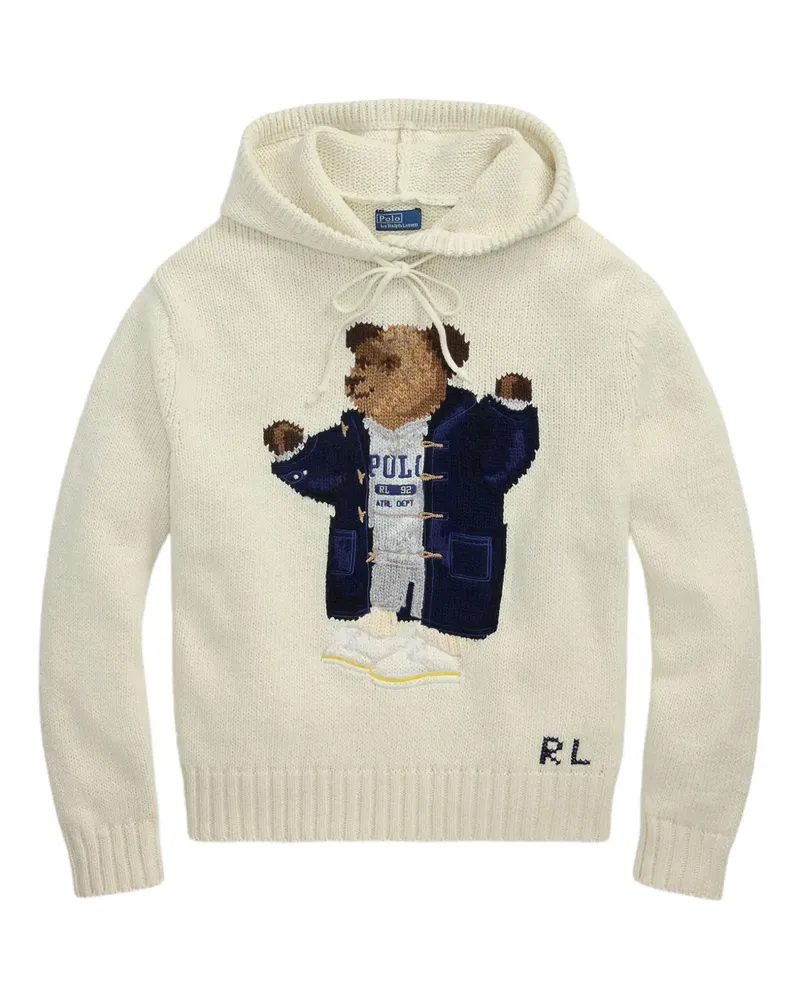 Ralph Lauren Karierter Polo Bear Hoodie - Nude Nude