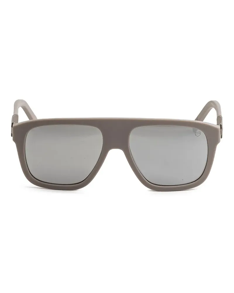 TAG Heuer Sonnenbrille mit eckigem Gestell - Grau Grau