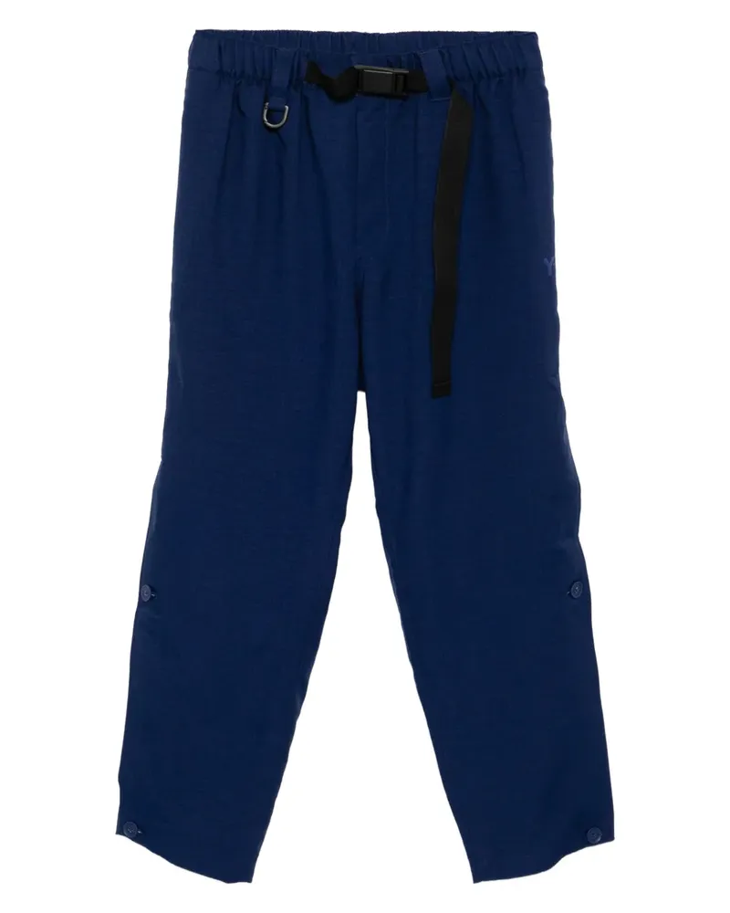 Y-3 Straight-Leg-Hose mit Gürtel - Blau Blau