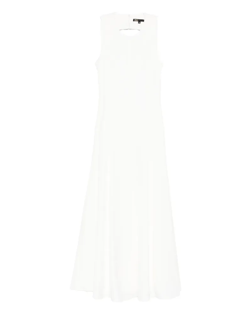 Maje Midikleid mit Rundhalsausschnitt - Weiß Weiß