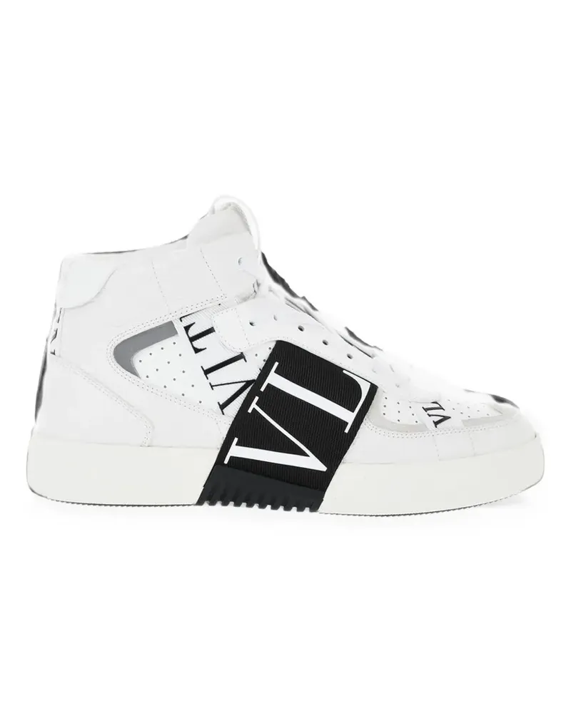 Valentino Garavani logo-band high-top sneakers - Weiß Weiß