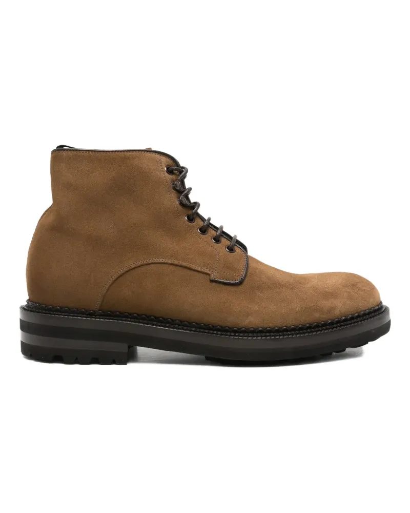 CENERE GB Schnürstiefel aus Wildleder - Braun Braun