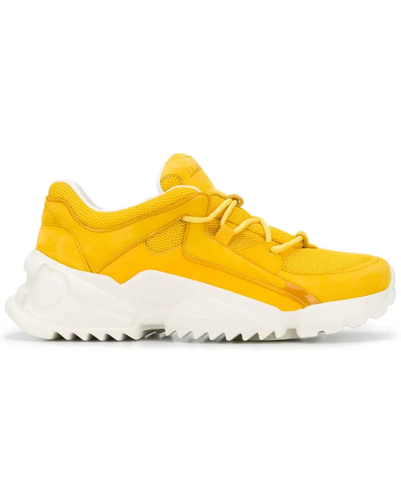 Ferragamo Zweifarbige Sneakers - Gelb Gelb