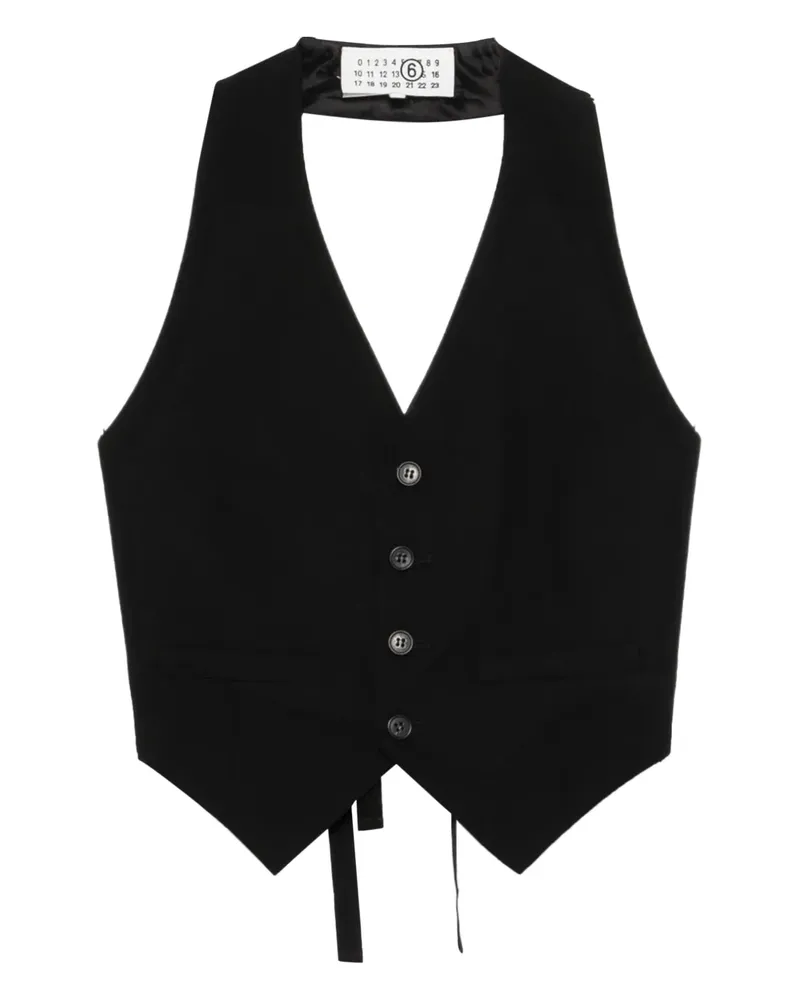 Maison Margiela Weste mit Knöpfen - Schwarz Schwarz