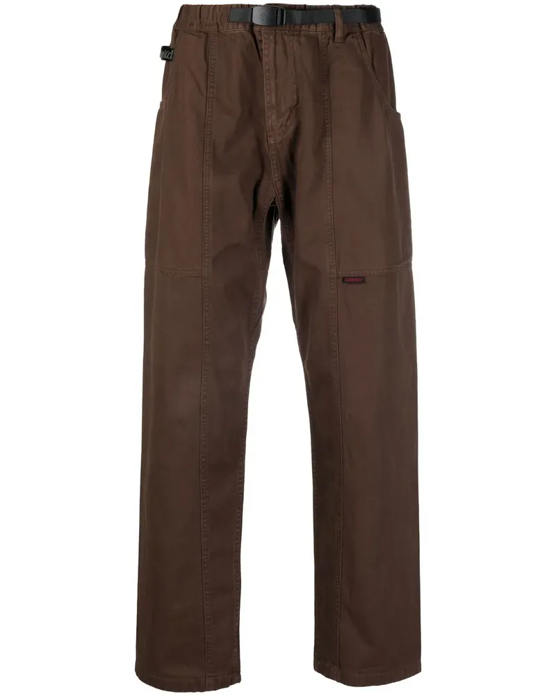 GRAMICCI Straight-Leg-Hose mit Gürtel - Braun Braun
