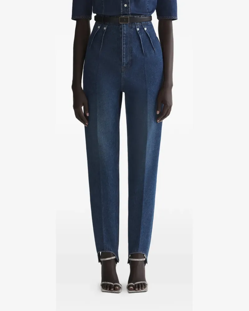 Thierry Mugler Plissierte Hose - Blau Blau