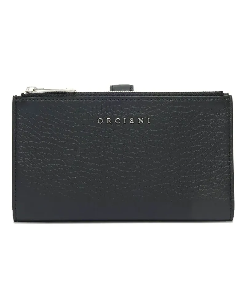 Orciani press-stud zip wallet - Schwarz Schwarz