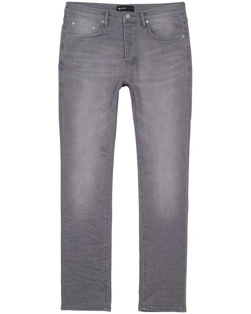 PURPLE BRAND Ausgeblichene Straight-Leg-Jeans Grau