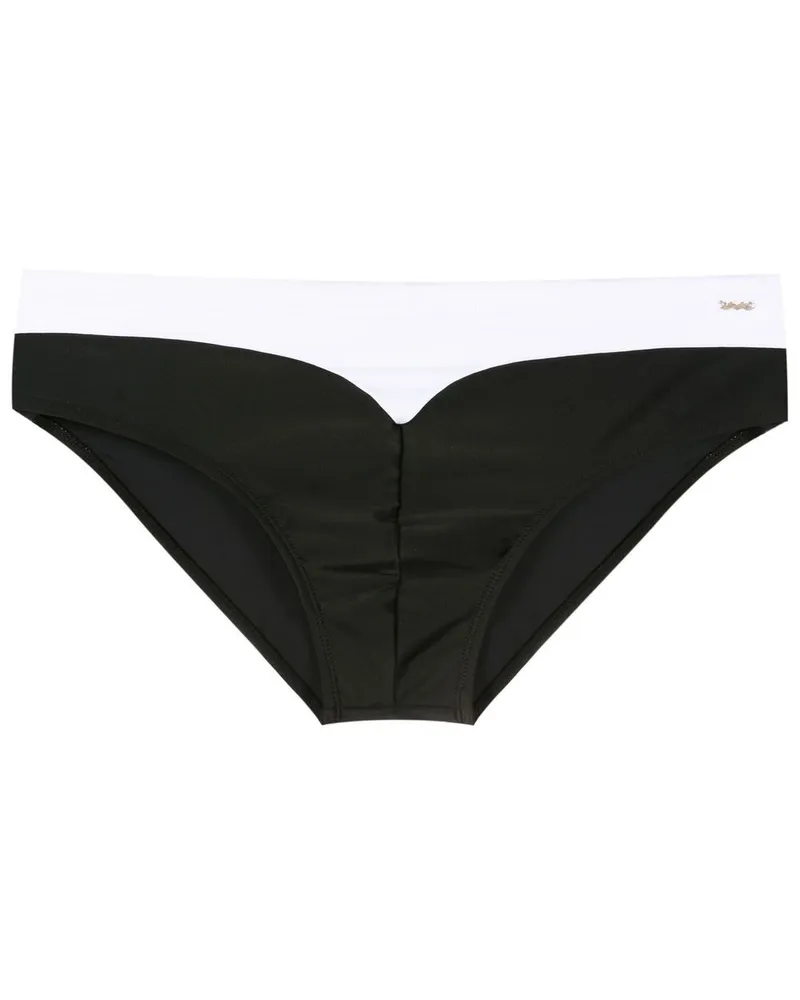 Amir Slama Badehose in Colour-Block-Optik - Schwarz Schwarz
